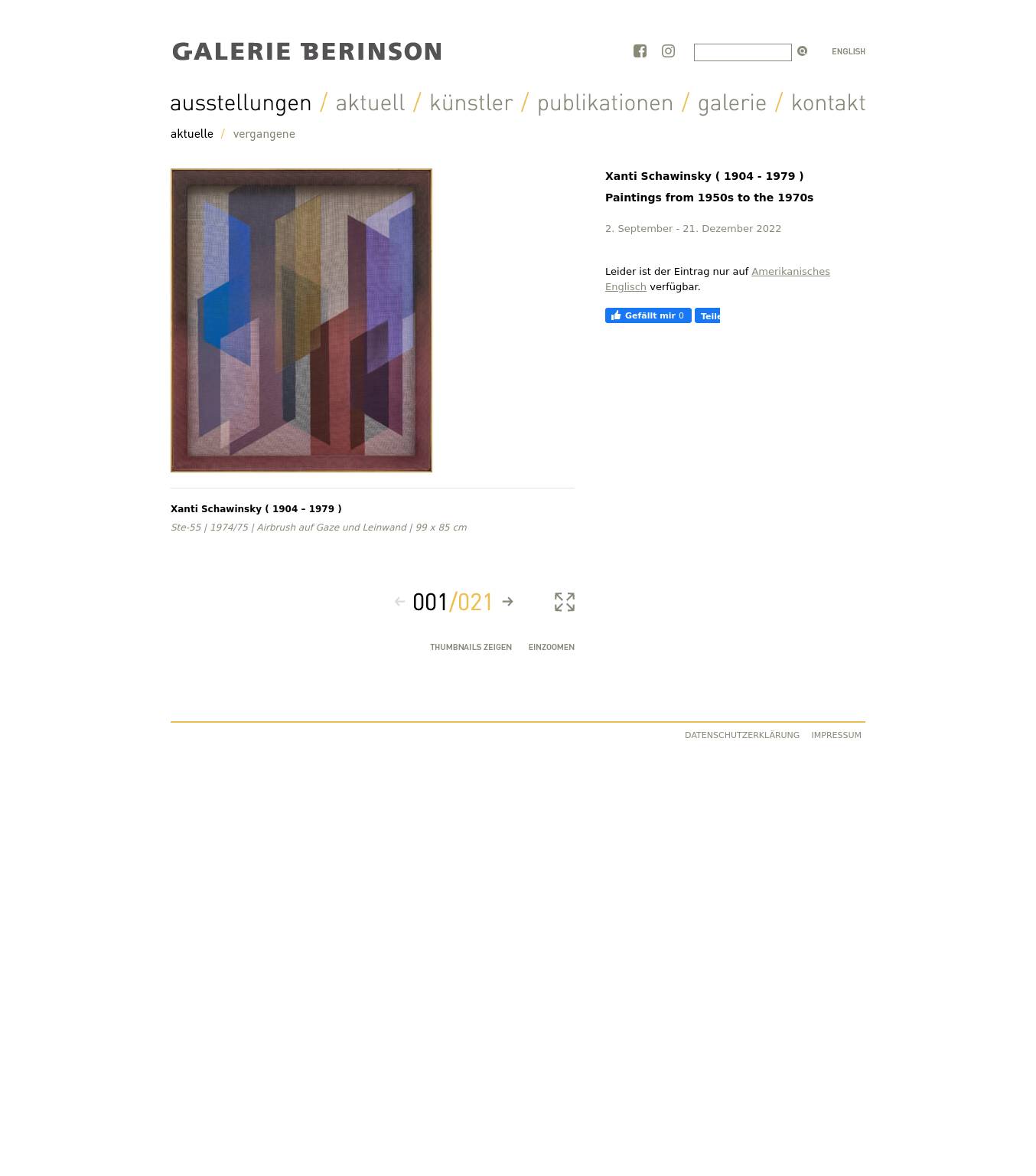 Large screenshot of Gallery Berinson GmbH