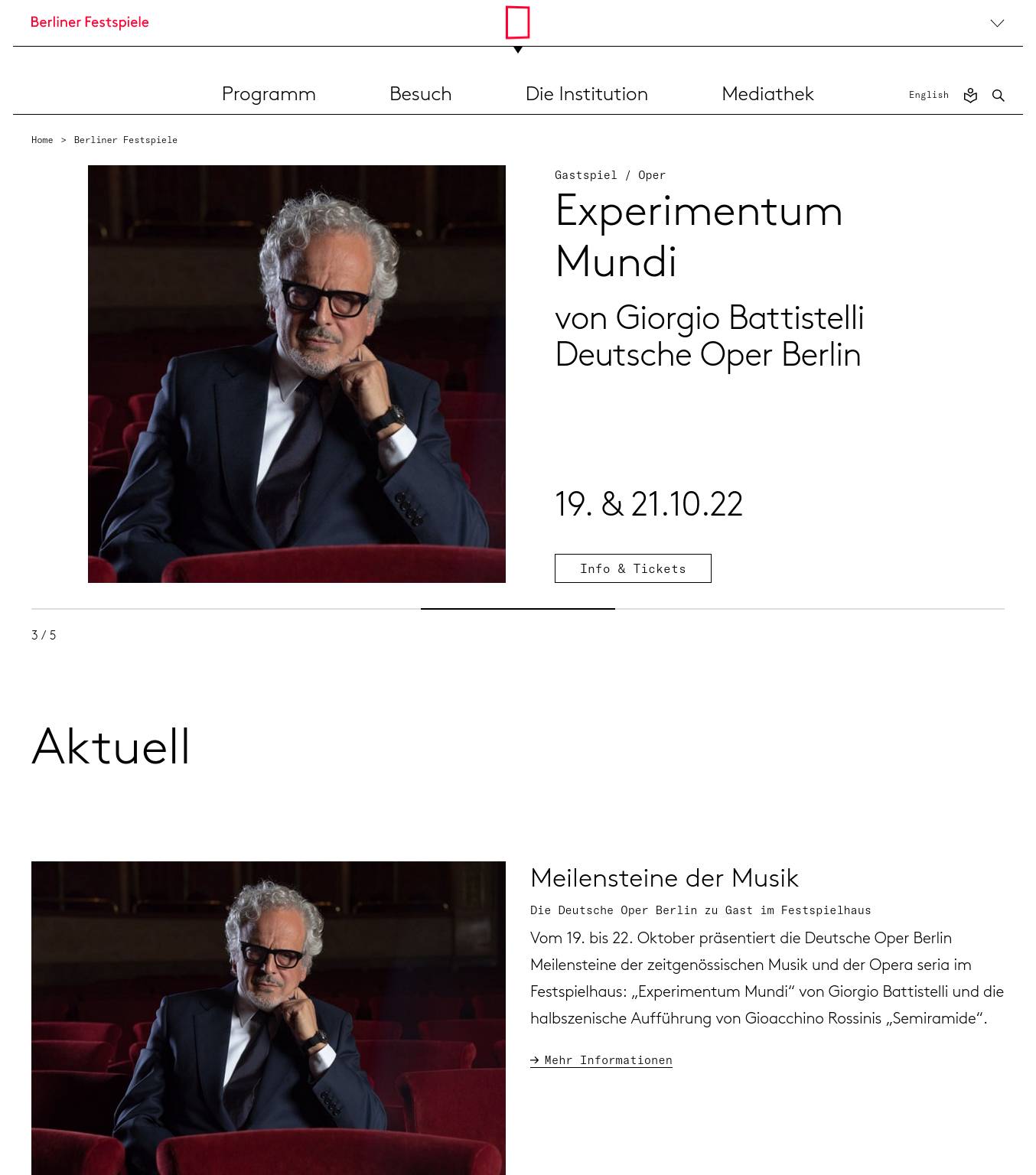 Large screenshot of Berliner Festspiele
