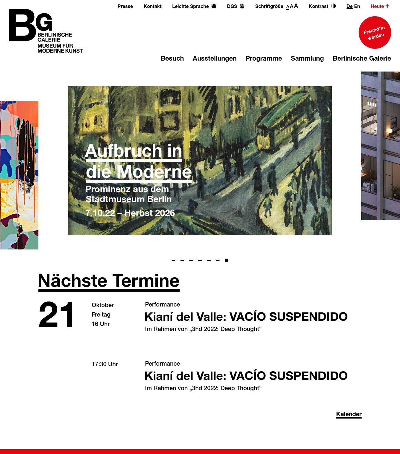 Large screenshot of Berlinische Galerie