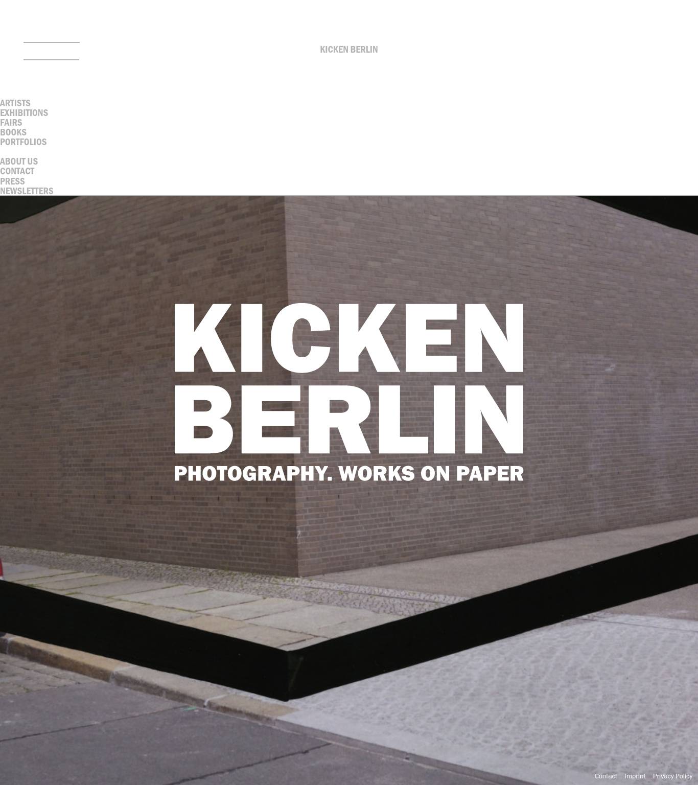 Large screenshot of Galerie Kicken Berlin