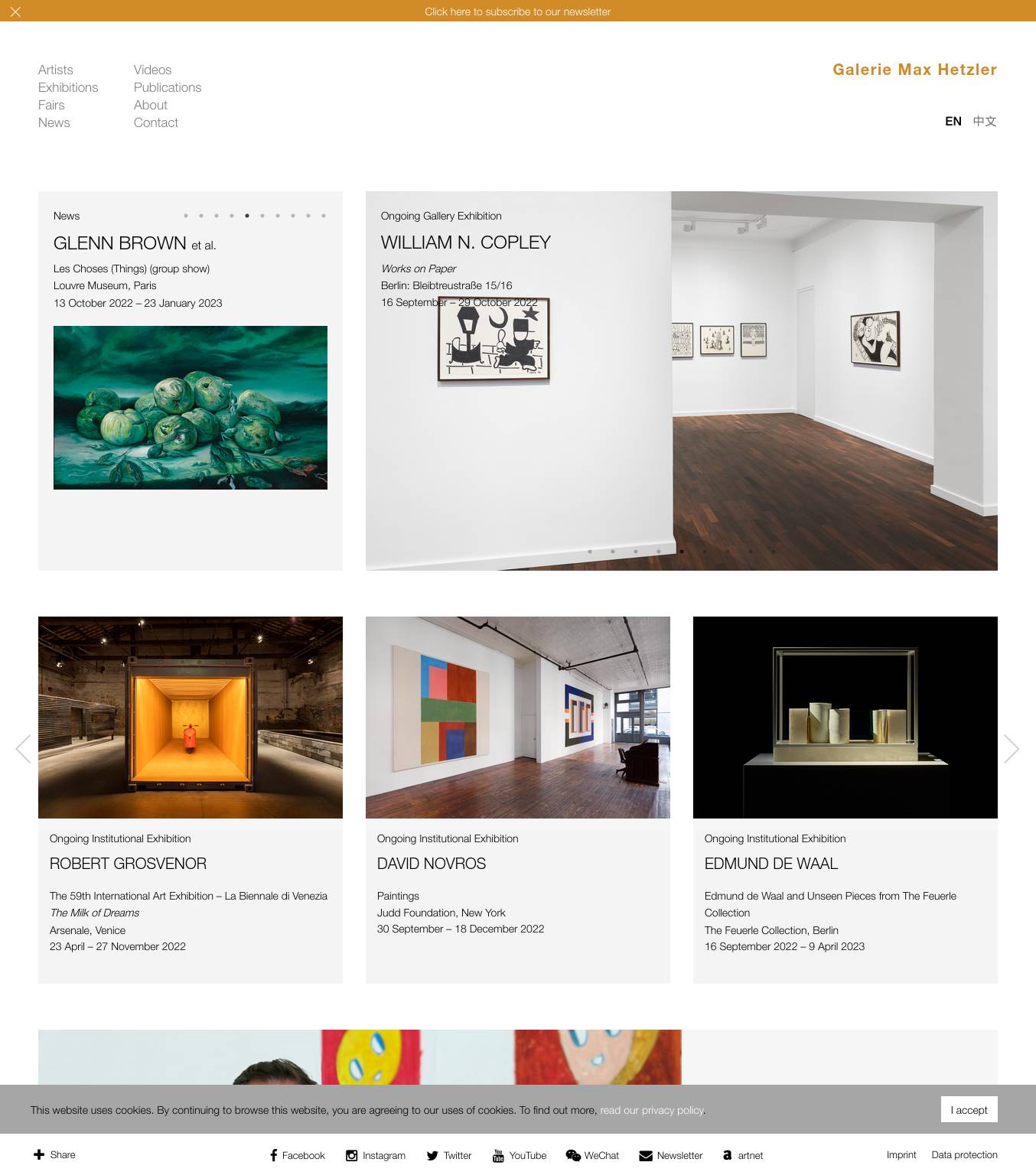 Large screenshot of Galerie Max Hetzler