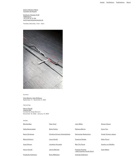 Galerie Barbara Weiss
